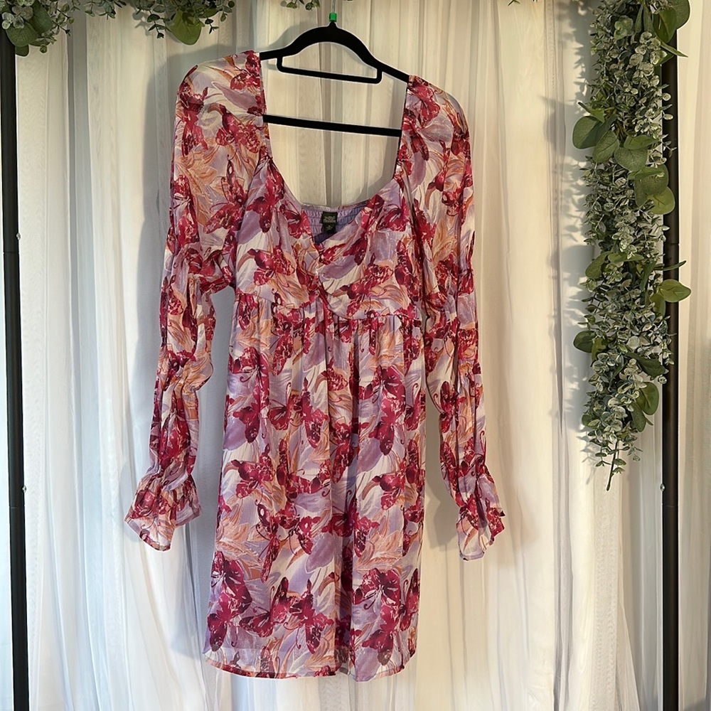 New Butterfly Lilly Dress Tiered Sleves